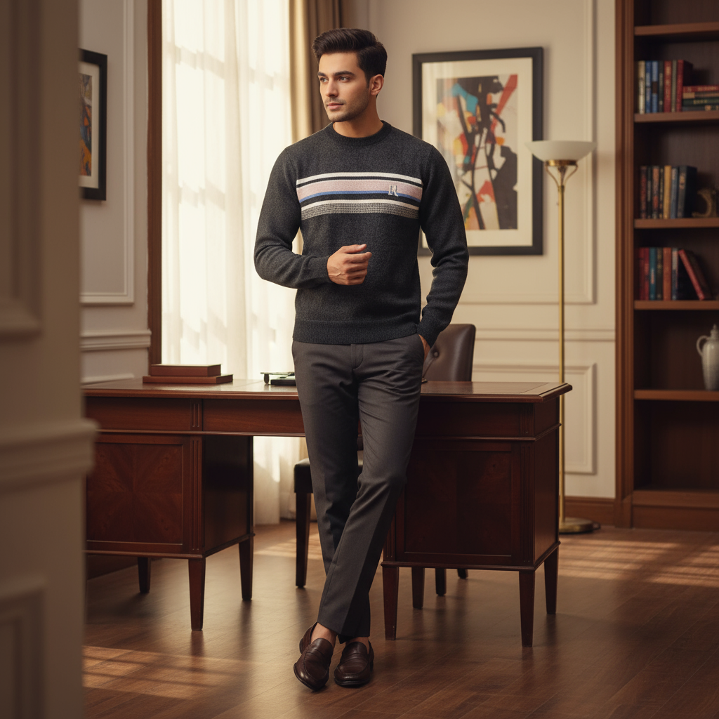 Premium Men’s Winter Knit Sweater Modern Classic Edition